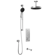 Kalia RoundOne TB3 PREMIA (Valve Not Included) : AQUATONIK T/P Push-Button Shower System with Vertical Ceiling Arm Chrome BF2067-110-201