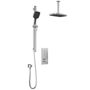 Kalia SquareOne TB2 PLUS : AQUATONIK T/P Push-Button Shower System with Vertical Ceiling Arm Chrome BF2068-110-101