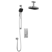Kalia SquareOne TB2 PREMIA : AQUATONIK T/P Push-Button Shower System with Vertical Ceiling Arm Chrome BF2068-110-201