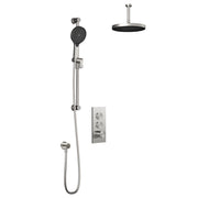 Kalia MOROKA TB2 PLUS (Valve Not Included) : AQUATONIK T/P Push-Button Shower System with Vertical Ceiling Arm Pure Nickel BF2096-125-101