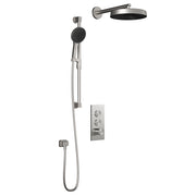 Kalia MOROKA TB2 PREMIA (Valve Not Included) : AQUATONIK T/P Push-Button Shower System with Wallarm Pure Nickel BF2096-125-200