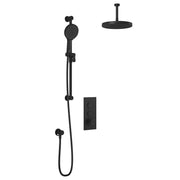 Kalia MOROKA TB2 PLUS (Valve Not Included) : AQUATONIK T/P Push-Button Shower System with Vertical Ceiling Arm Matte Black BF2096-160-101