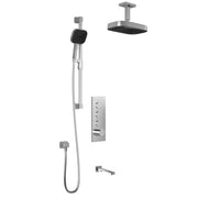 Kalia KAREO TB3 PREMIA (Valve Not Included) : AQUATONIK T/P Push-Button Shower System with Vertical Ceiling Arm Chrome BF2102-110-201