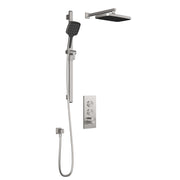 Kalia KAREO TB3 PLUS (Valve Not Included) : AQUATONIK T/P Push-Button Shower System with Wallarm Pure Nickel BF2102-125-100