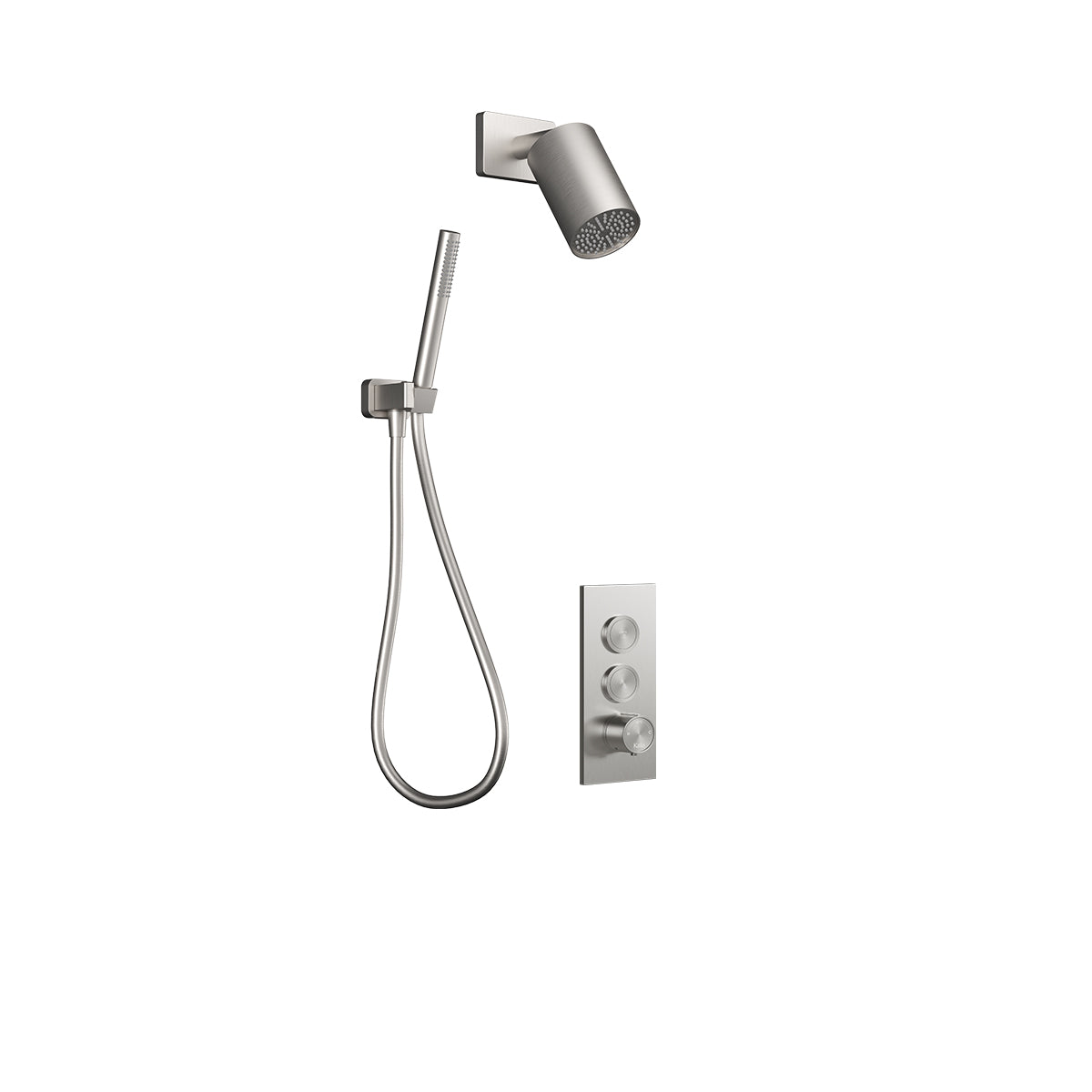 Kalia FOLO TB4 (Valve Not Included) : AQUATONIK T/P Push-Button Shower System Pure Nickel BF2150-125