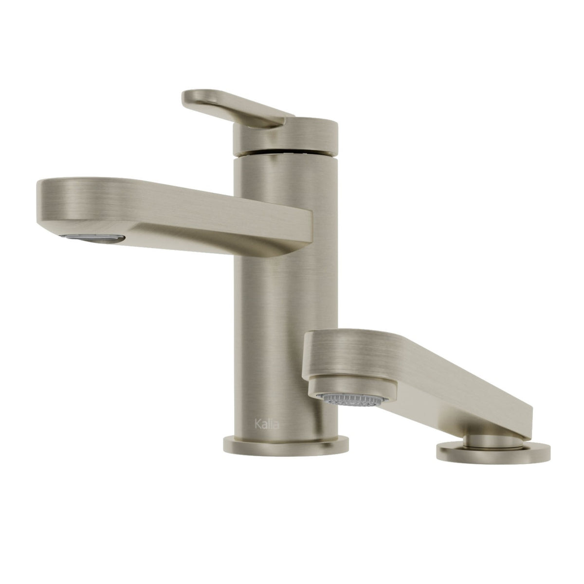 Kalia STEN 2-Piece Deckmount Tub Filler With Handshower Pure Nickel BF2242-125