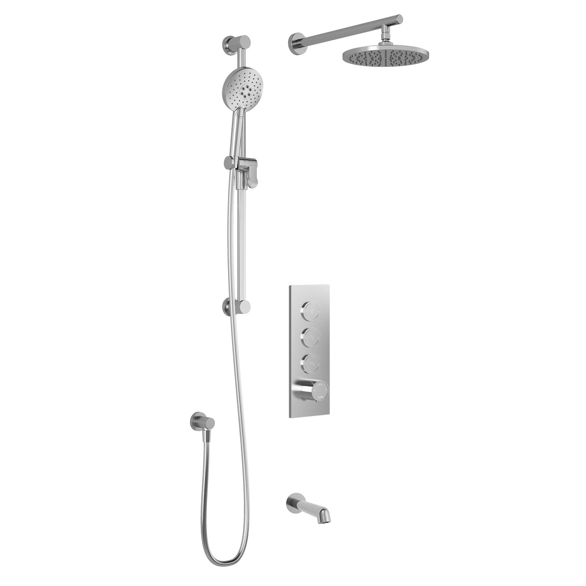 Kalia ELVA TB3 : AQUATONIK T/P Push-Button Shower System with Wallarm Chrome BF2279-110