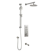 Kalia ELVA TB3 (Valve Not Included) : AQUATONIK T/P Push-Button Shower System with Wallarm Pure Nickel PVD BF2280-125