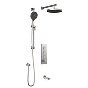 Kalia STEN TB3 PLUS : AQUATONIK T/P Push-Button Shower System with Wallarm Pure Nickel PVD BF2281-125-100