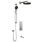 Kalia STEN TB3 PREMIA : AQUATONIK T/P Push-Button Shower System with Wallarm Pure Nickel PVD BF2281-125-200