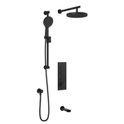 Kalia STEN TB3 PLUS : AQUATONIK T/P Push-Button Shower System with Wallarm Matte Black BF2281-160-100