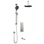 Kalia STEN TB3 PLUS (Valve Not Included) : AQUATONIK T/P Push-Button Shower System with Vertical Ceiling Arm Pure Nickel PVD BF2282-125-101