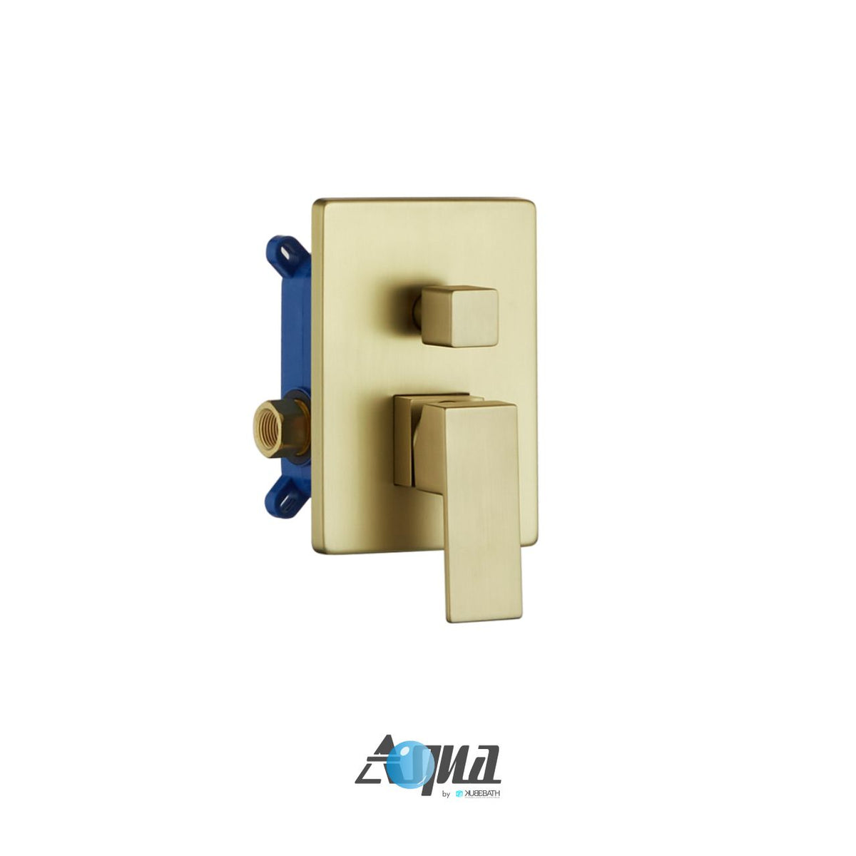 Kube Bath Aqua Piazza Brass Shower Set with 8" Square Rain Shower and Handheld - Brushed Gold (BG-WR200HH2V) view 4