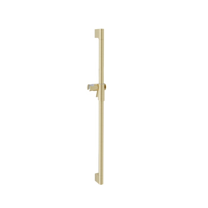 Baril Shower Bar with Slider BGL-2580-50 in Satin Brass