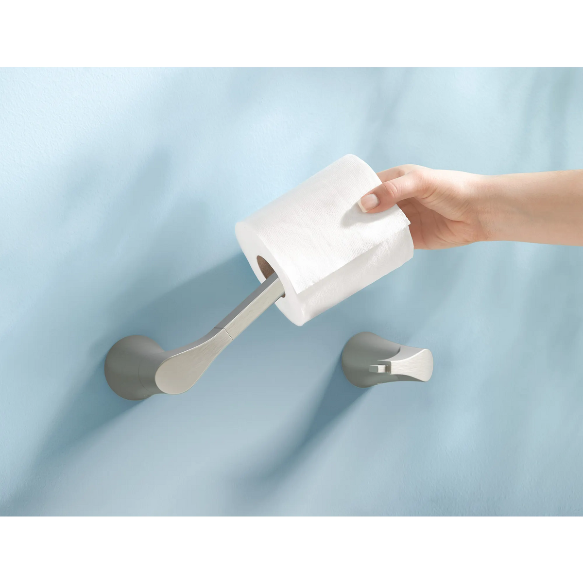 Moen Danika Pivoting Toilet Paper Holder BH2908 in Brushed Nickel (BH2908BN) - view 2