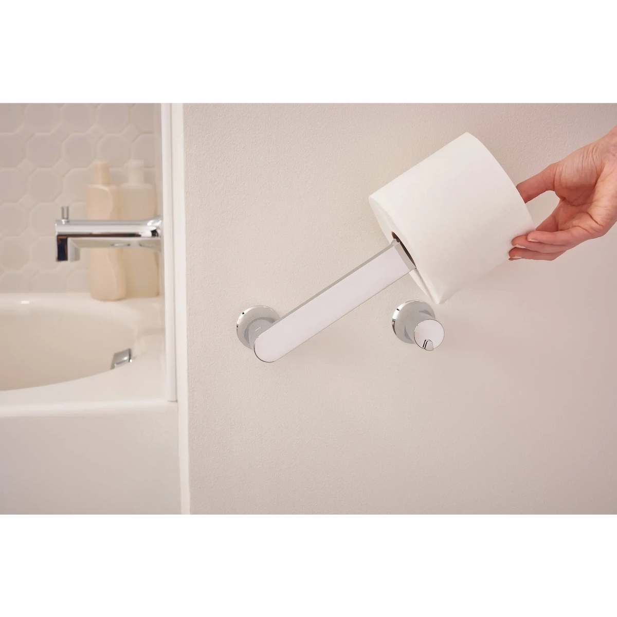Moen Genta LX Pivoting Toilet Paper Holder BH3808 in Chrome (BH3808CH) - view 3