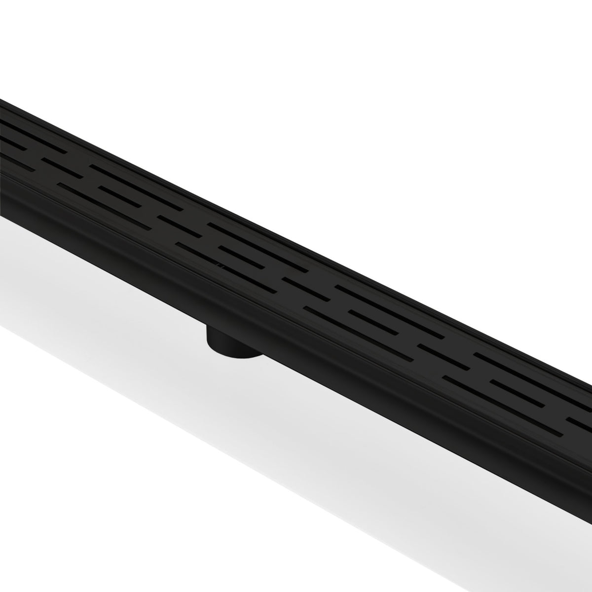 Kube 47.25" Linear Drain with Linear Grate - Matte Black (KLD-48LINEARBLACK)