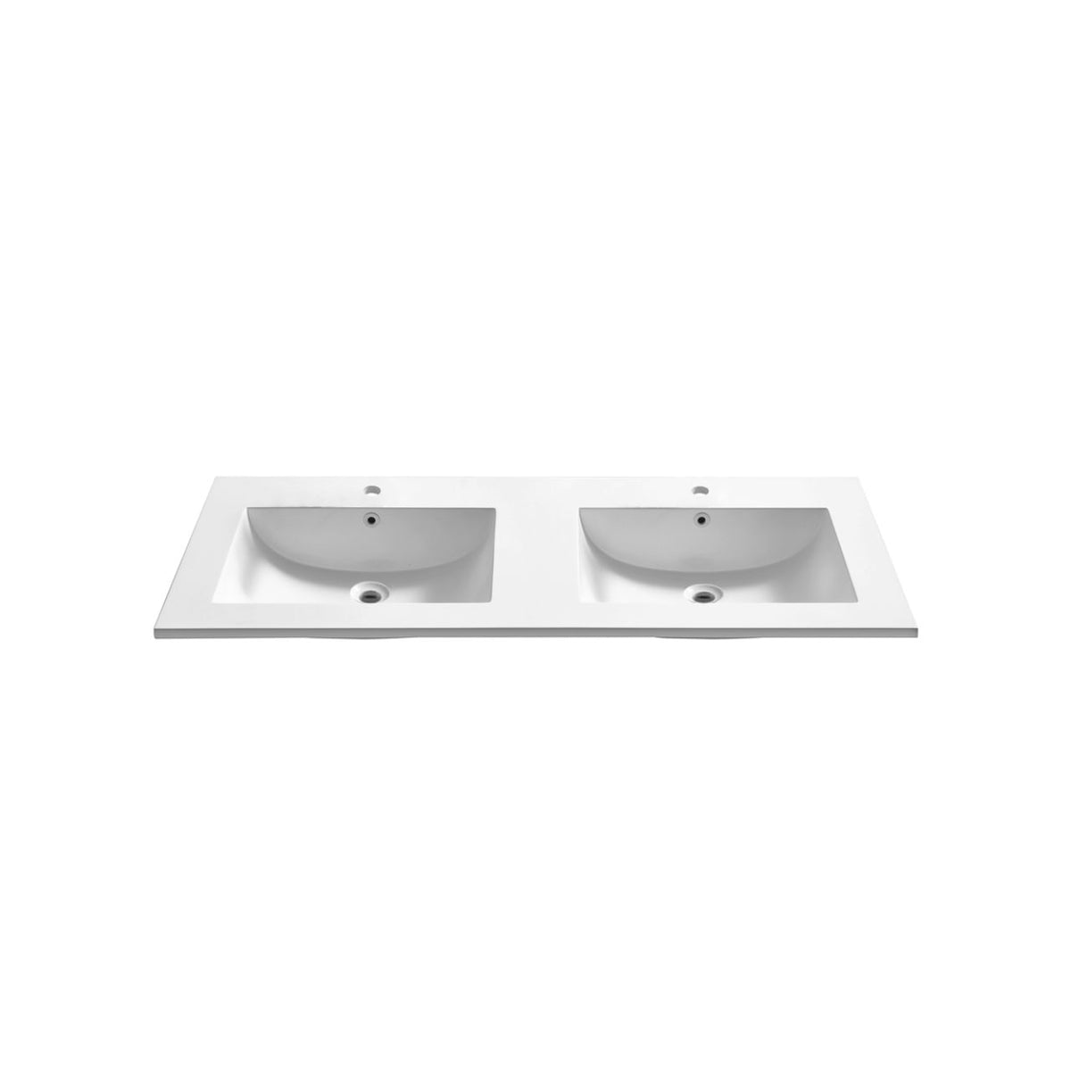Kube Bath 48" Reinforced Acrylic Composite Double Sink For Balli, Nudo,Fiore - White (BN1210DSink)