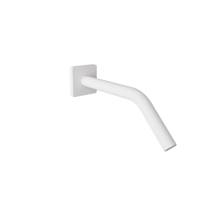 Baril 10" Wall-Mounted Shower Arm, Square Flange BRA-1012-14 in White