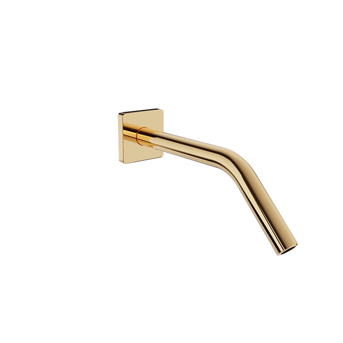 Baril 10" Wall-Mounted Shower Arm, Square Flange BRA-1012-14 in Gold