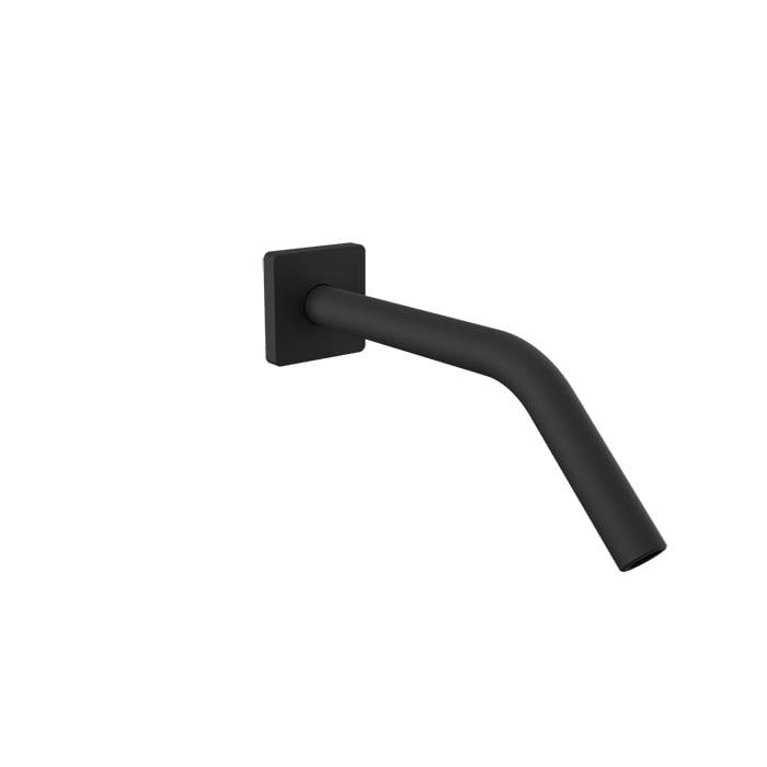 Baril 10" Wall-Mounted Shower Arm, Square Flange BRA-1012-14 in Matte Black