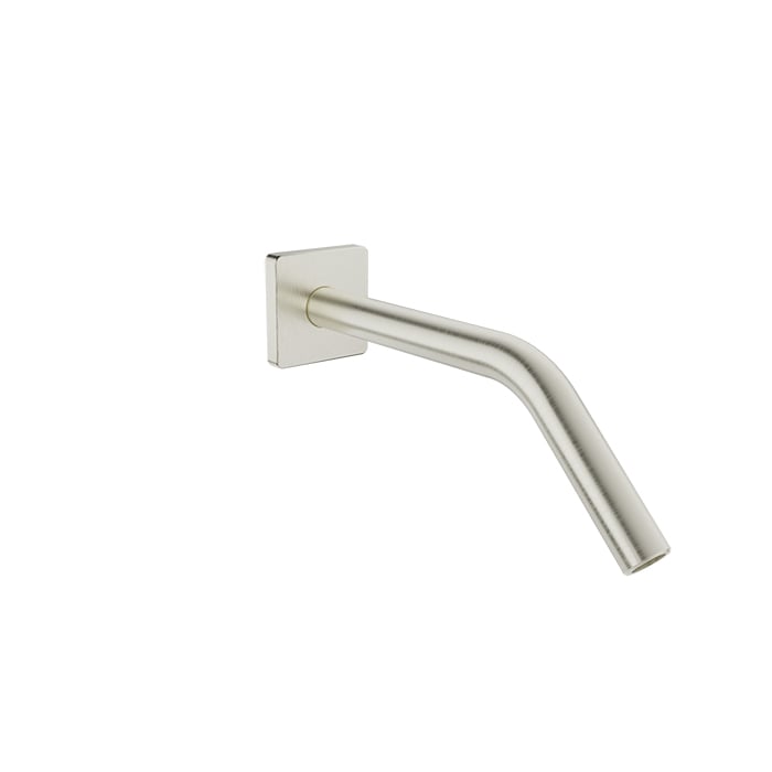 Baril 10" Wall-Mounted Shower Arm, Square Flange BRA-1012-14 in Brushed Nickel