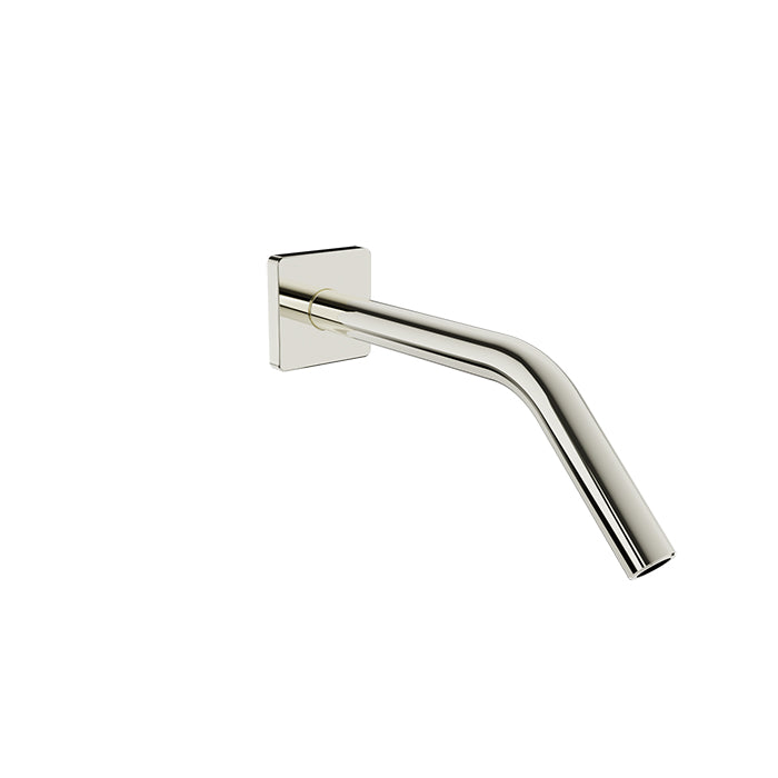 Baril 10" Wall-Mounted Shower Arm, Square Flange BRA-1012-14 in Polished Nickel