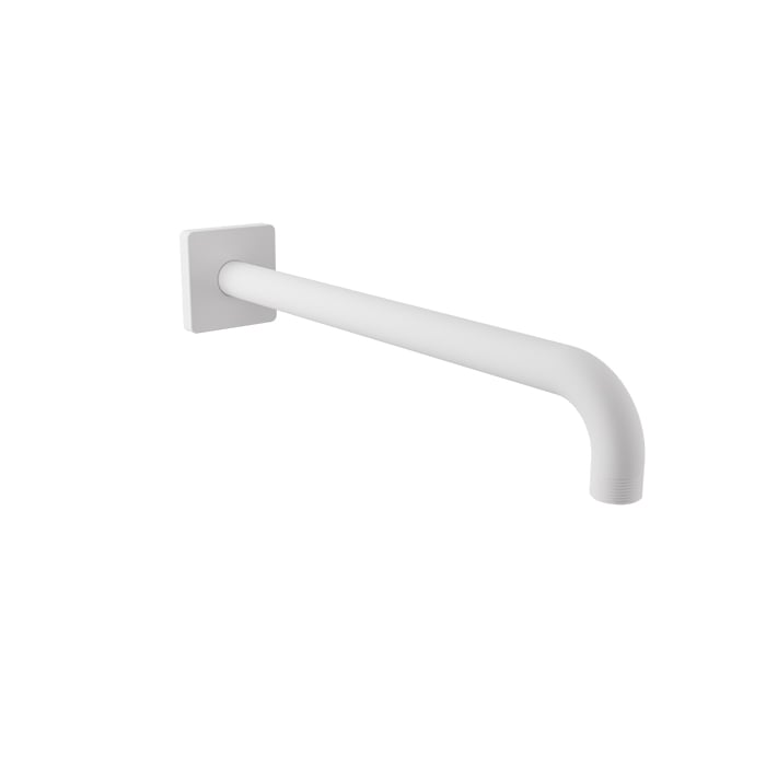 Baril 12" Wall-Mounted Shower Arm, Square Flange BRA-1212-14 in White