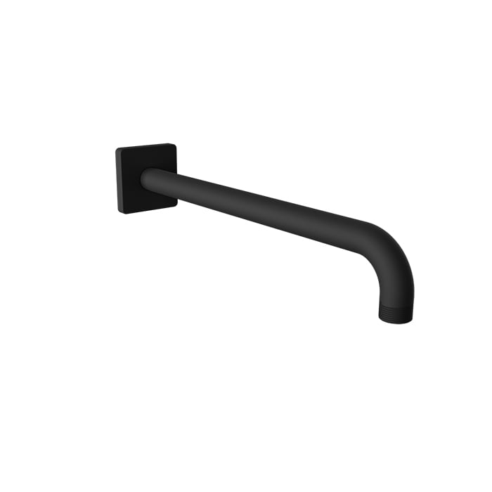 Baril 12" Wall-Mounted Shower Arm, Square Flange BRA-1212-14 in Matte Black
