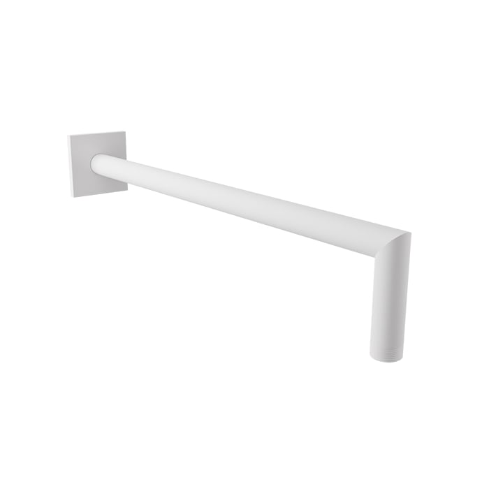 Baril 16" Wall-Mounted Shower Arm, Square Flange BRA-1612-44 in White