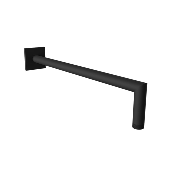Baril 16" Wall-Mounted Shower Arm, Square Flange BRA-1612-44 in Matte Black