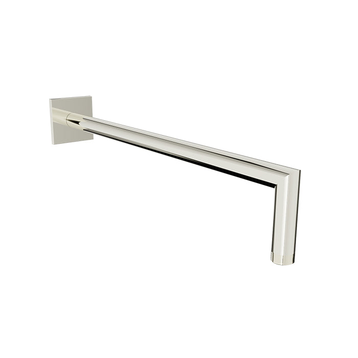 Baril 16" Wall-Mounted Shower Arm, Square Flange BRA-1612-44 in Polished Nickel