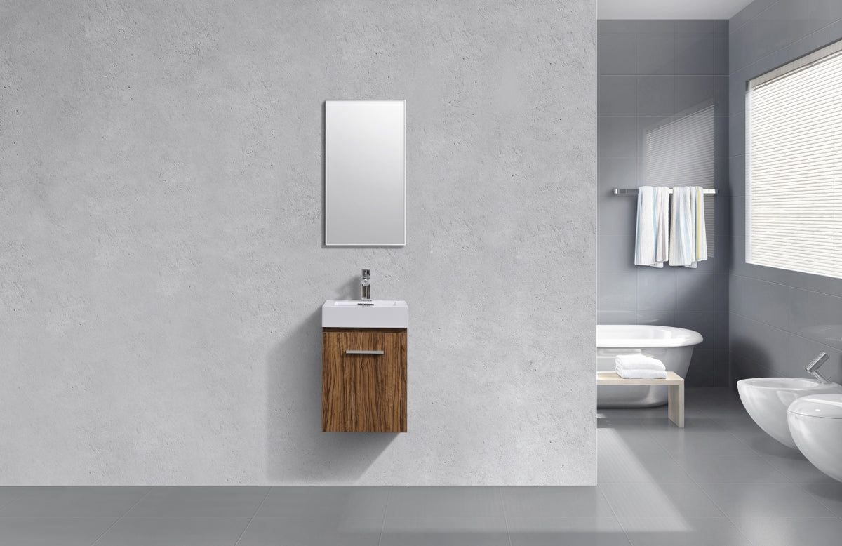 Kube Bath Bliss 16" Wall Mount Modern Bathroom Vanity - Chestnut (BSL16-GCN) view 3
