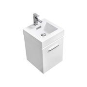 Kube Bath Bliss 16" Wall Mount Modern Bathroom Vanity - Gloss White (BSL16-GW)