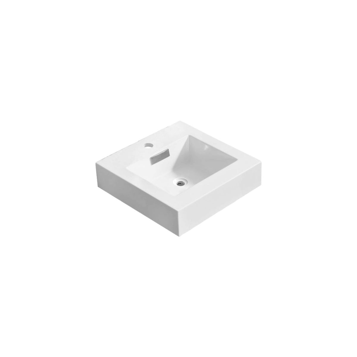 Kube Bath Bliss 16'' Sink for Bliss, Cisco and Hause - White (BSL16-SINK)