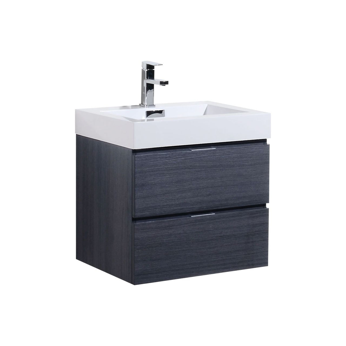 Kube Bath Bliss 24" Grey Oak wall-mount vanity (BSL24-GO) - view 1