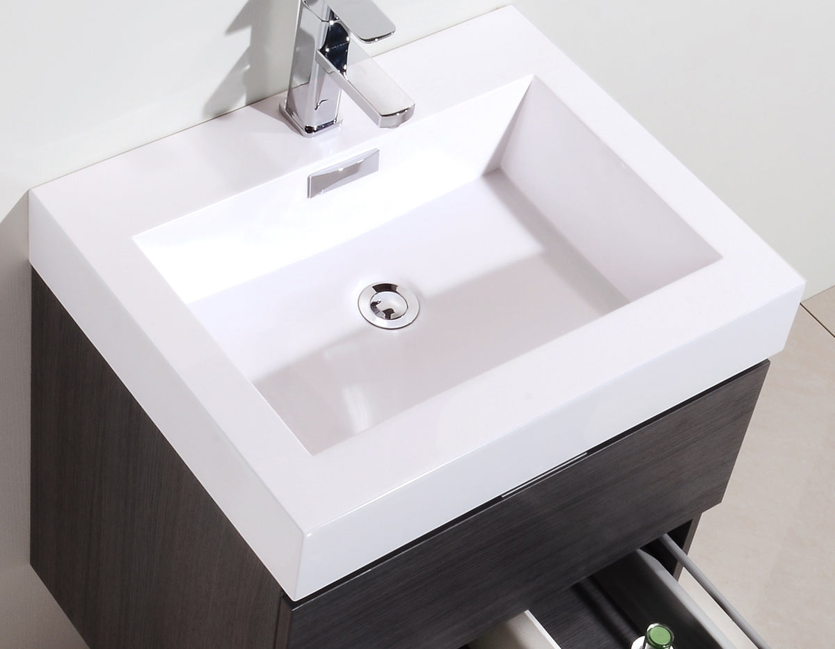 Kube Bath Bliss 24" Grey Oak wall-mount vanity (BSL24-GO) - view 4
