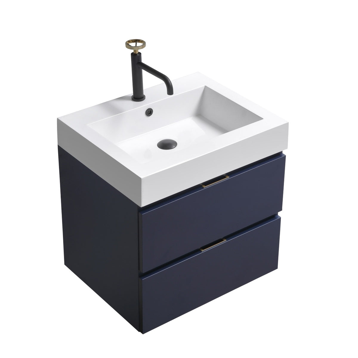 Kube Bath Bliss 24" Navy Blue wall-mount vanity (BSL24-BLUE) - view 1