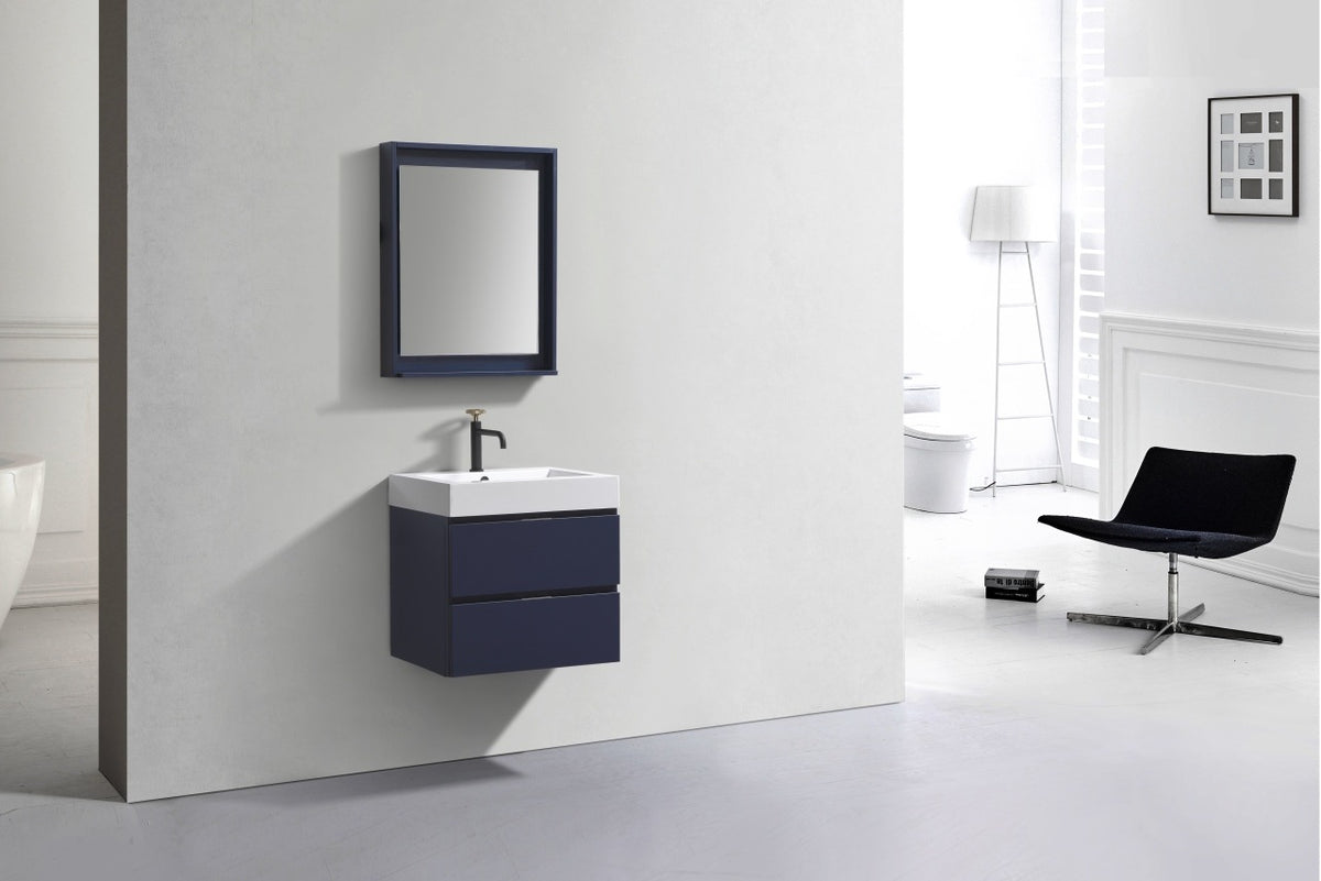 Kube Bath Bliss 24" Navy Blue wall-mount vanity (BSL24-BLUE) - view 4