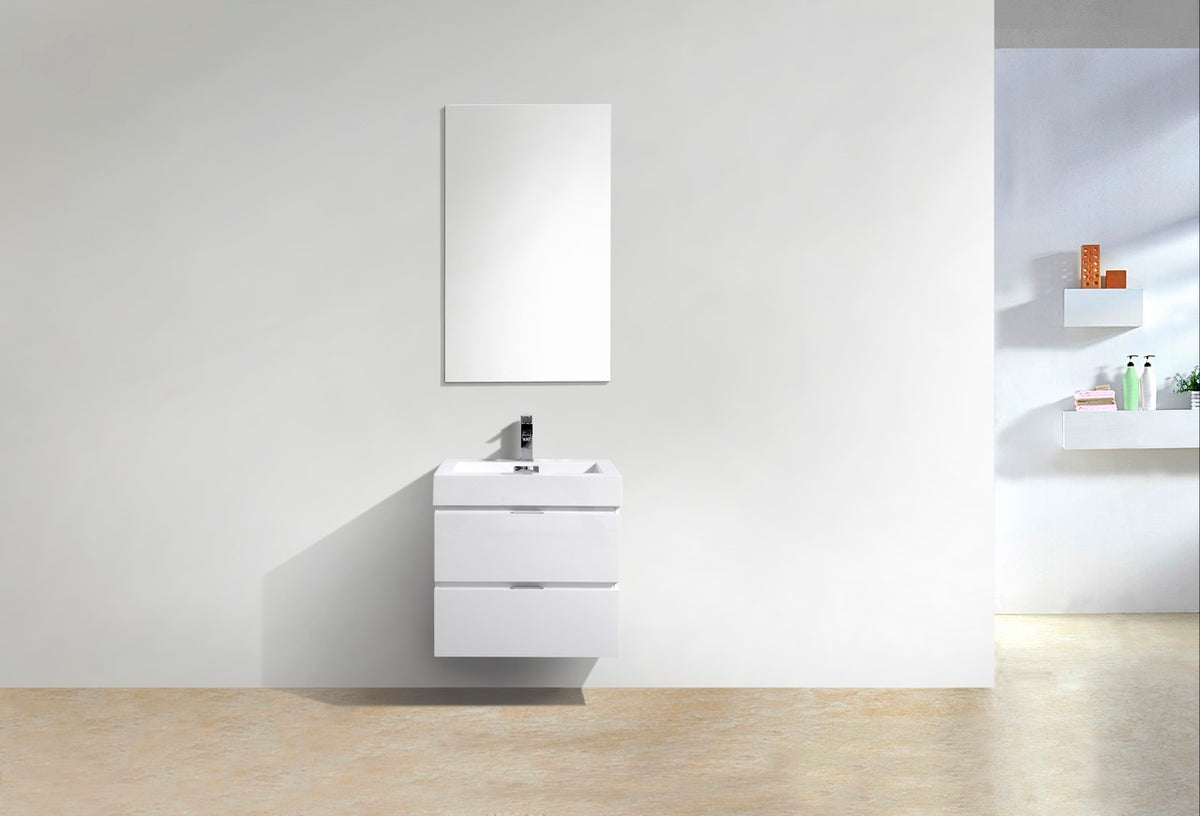 Kube Bath Bliss 24" Gloss White wall-mount vanity (BSL24-GW) - view 3