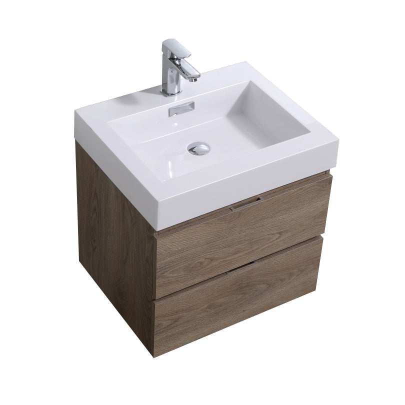 Kube Bath Bliss 24" Butternut wall-mount vanity (BSL24-BTN) - view 6