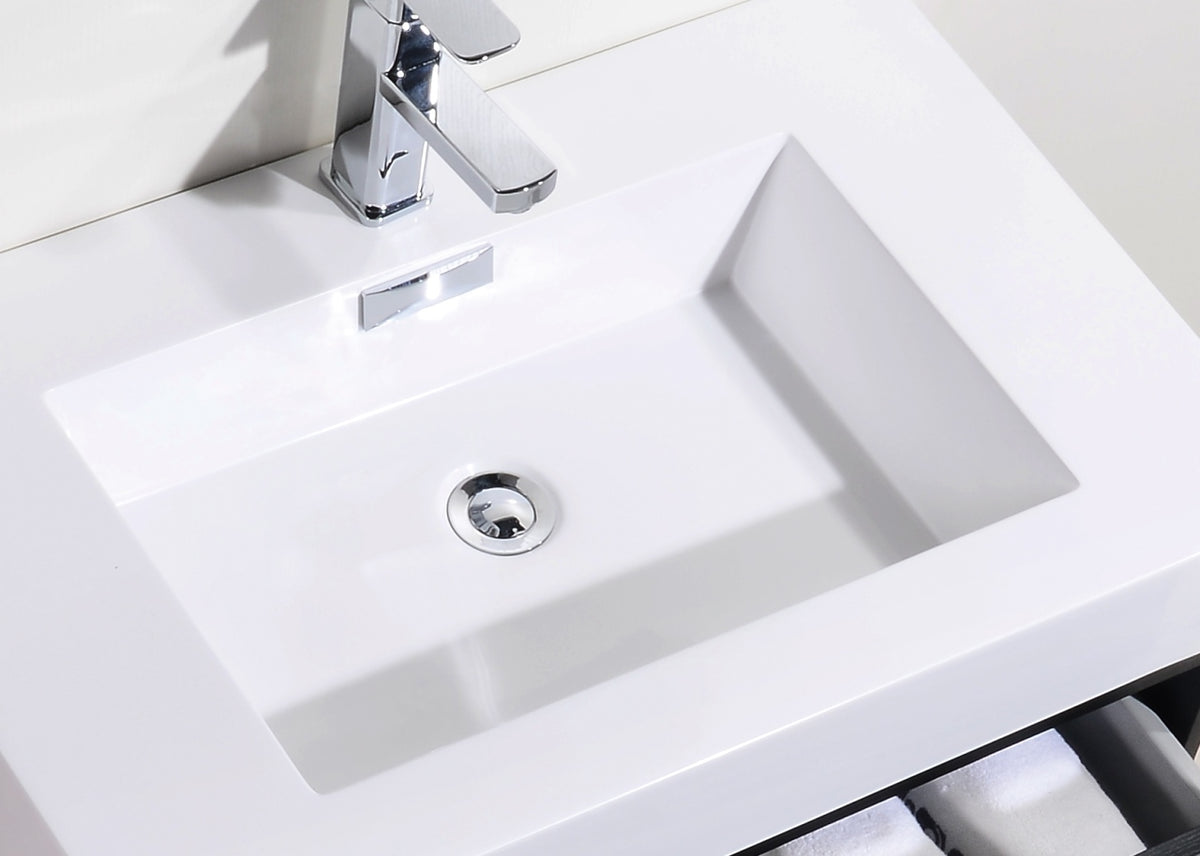 Kube Bath Bliss 30" Wall Mount Modern Bathroom Vanity - Black (BSL30-BK) view 6