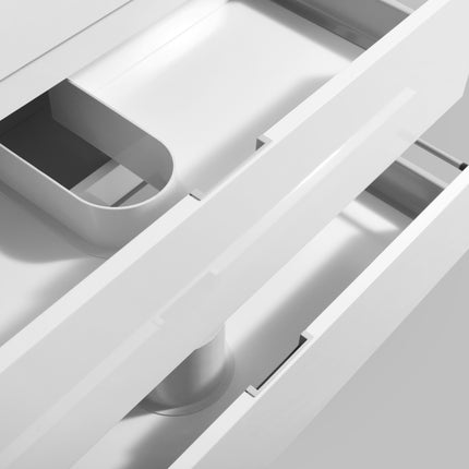 Kube Bath Bliss 30″ High Gloss White Wall Mount Modern Bathroom Vanity Kube Bath