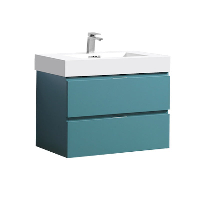 Kube Bath Bliss 30" Wall Mount Modern Bathroom Vanity - Teal Green (BSL30-TG)