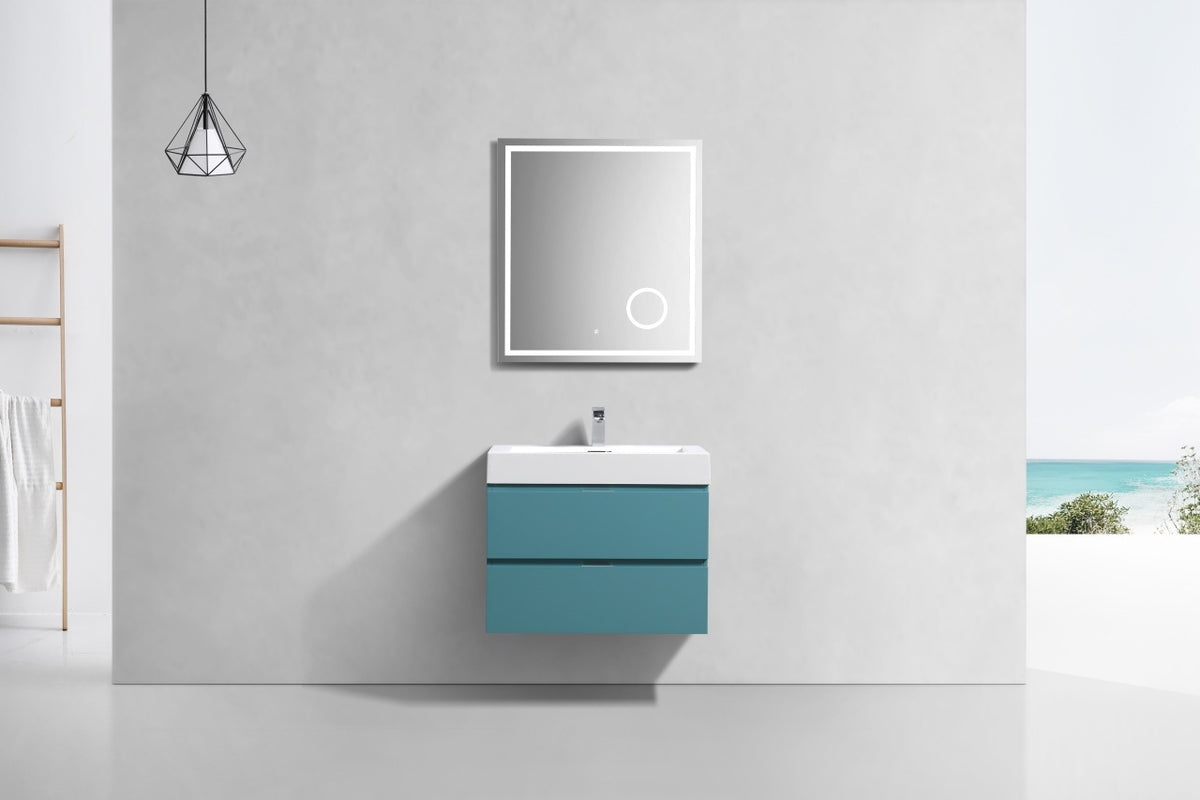 Kube Bath Bliss 30" Wall Mount Modern Bathroom Vanity - Teal Green (BSL30-TG) view 3