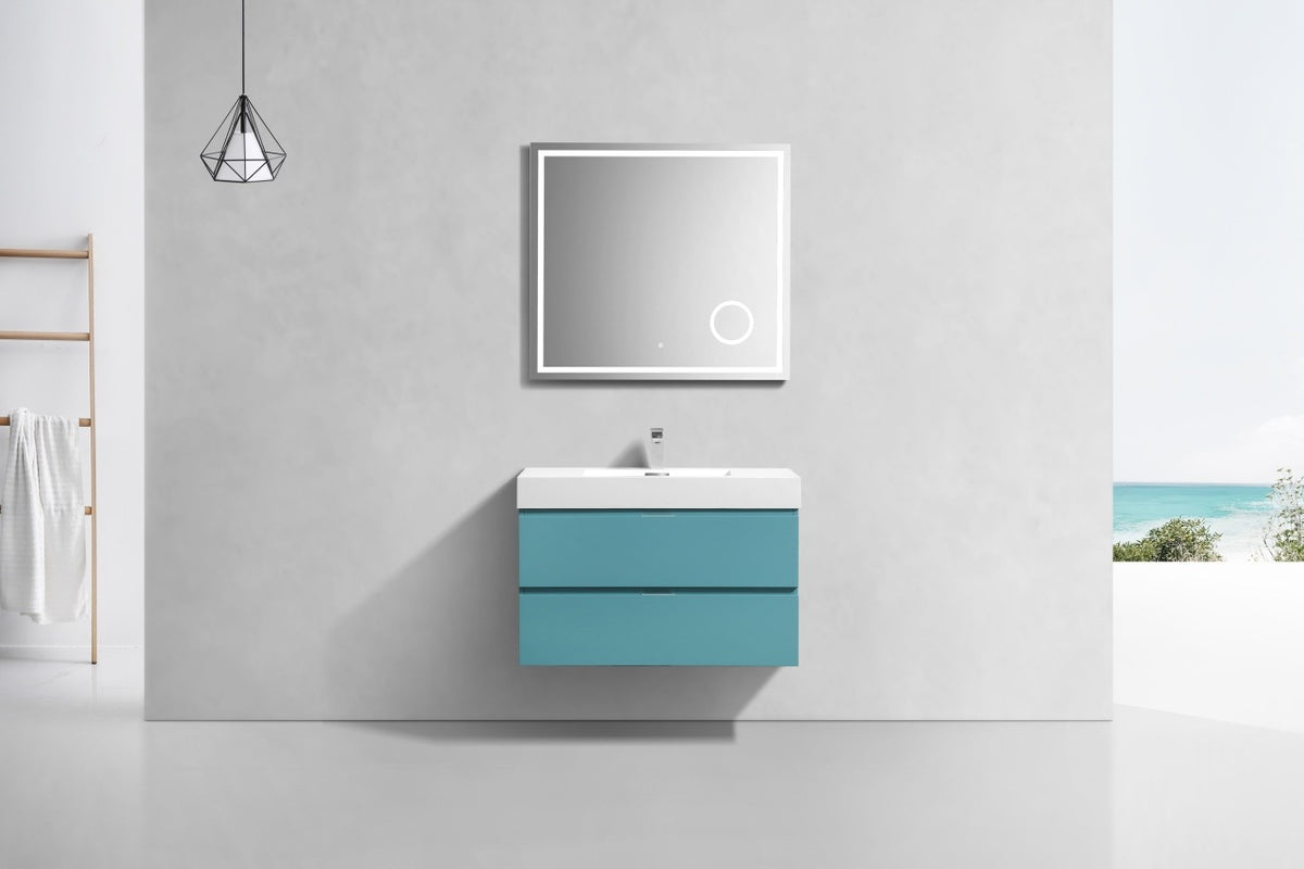 Kube Bath Bliss 36" Wall Mount Modern Bathroom Vanity - Teal Green (BSL36-TG) view 3
