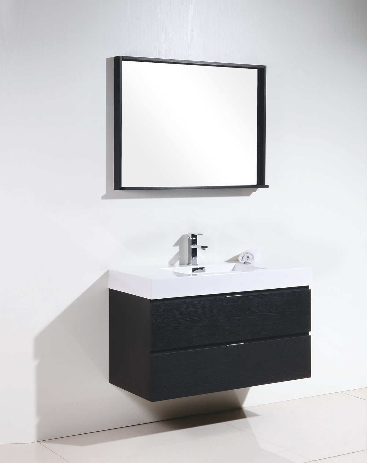 Kube Bath Bliss 40" Wall Mount Modern Bathroom Vanity - Black (BSL40-BK) view 3