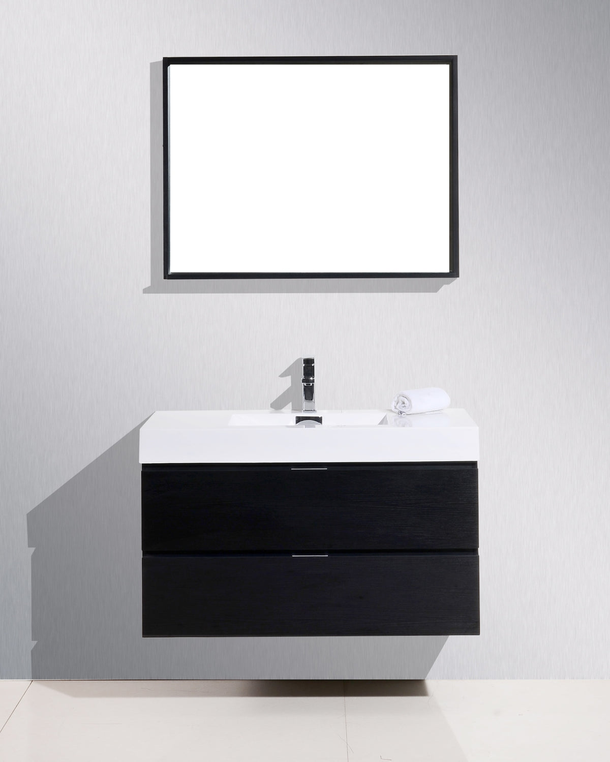 Kube Bath Bliss 40" Wall Mount Modern Bathroom Vanity - Black (BSL40-BK) view 2