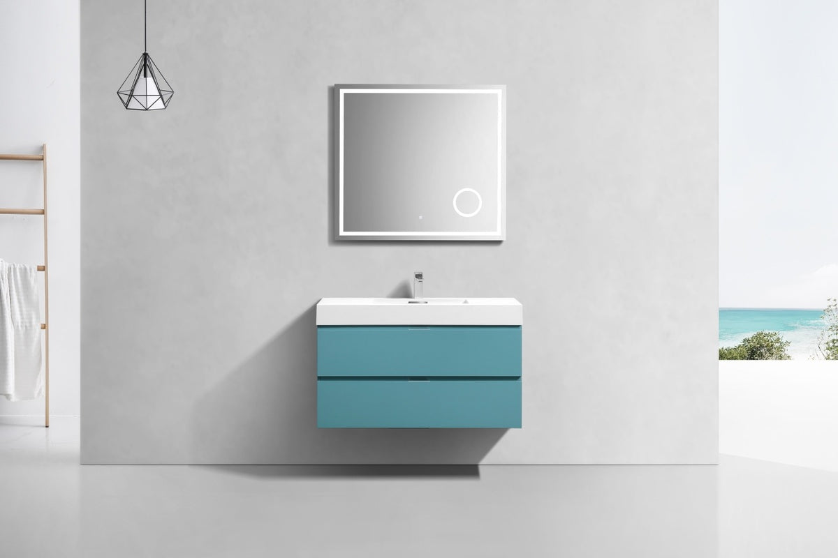 Kube Bath Bliss 40" Wall Mount Modern Bathroom Vanity - Teal Green (BSL40-TG) view 2