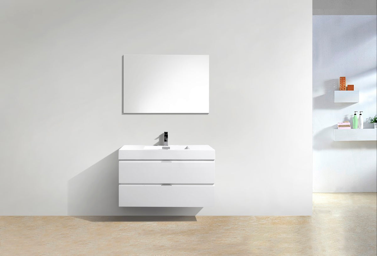 Kube Bath Bliss 40" Wall Mount Modern Bathroom Vanity - Gloss White (BSL40-GW) view 3